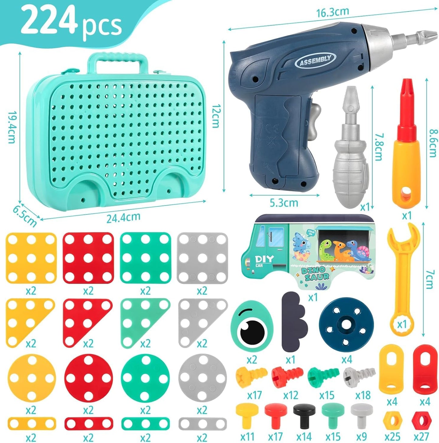 Little Engineer™ DIY Montessori Tool Kit 224 PCS