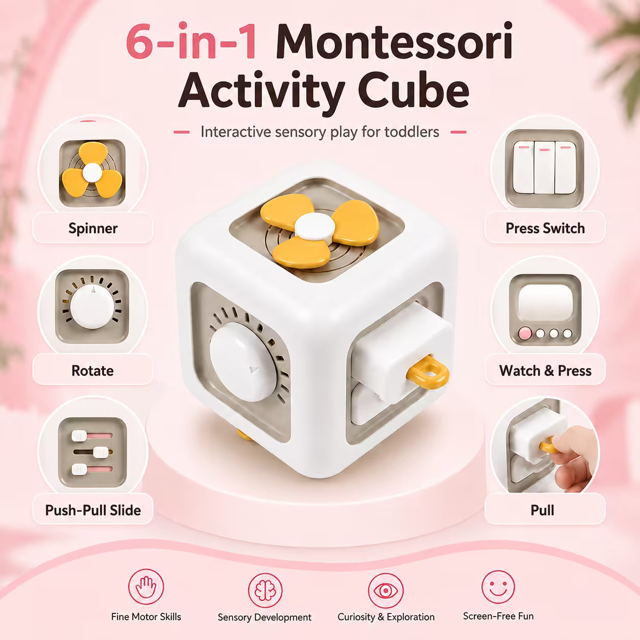 6-in-1 Montessori Activity Cube